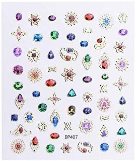 Newkelly 3D Nail Sticker Decal Christmas Series Hot Stamping Applique Cute Women Gifts