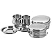 CHANODUG Backpacking Camping Stainless Steel Cookware Picnic Camp Cooking Cook Set for Hiking (8pcs/set, 410 Stainless Steel)
