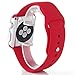 Apple Watch Band, HuanlongTM Soft Silicone Sport Style Replacement Iwatch Strap for Apple Wrist Watch (Red 42mm S/m)