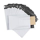 Metronic100 Pcs 6 x 9 White Poly Mailer Envelopes Shipping Bags with Self Adhesive, Waterproof and Tear-Proof Postal Bags