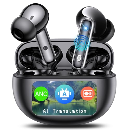 AI Translation Earbuds Real Time,144 Language Translator Earbuds, Audifonos Traductores Inglés Español,3-in-1 Translating Device, Translate Ear Buds for Travel Learning with 4 ANC Mic,IPX7 Waterproof