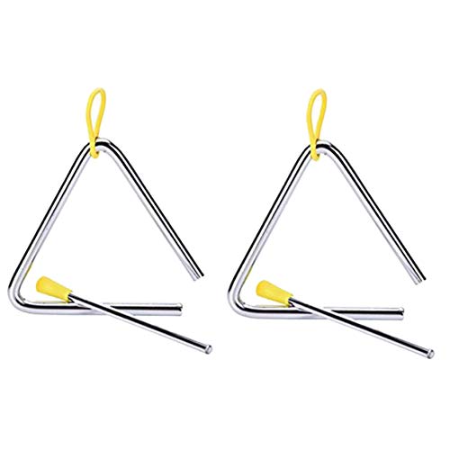 Nrpfell Hand Percussion Instrument 2 Pack Triangle-Instrument 5 Inch - Thumbnail 5