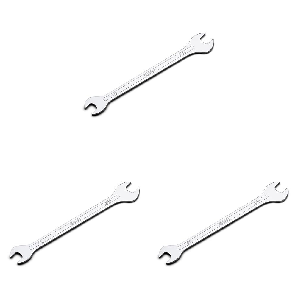 Capri Tools 1/2 in. x 9/16 in. Super-Thin Open End Wrench, SAE (11850-12916) (Pack of 3) Image