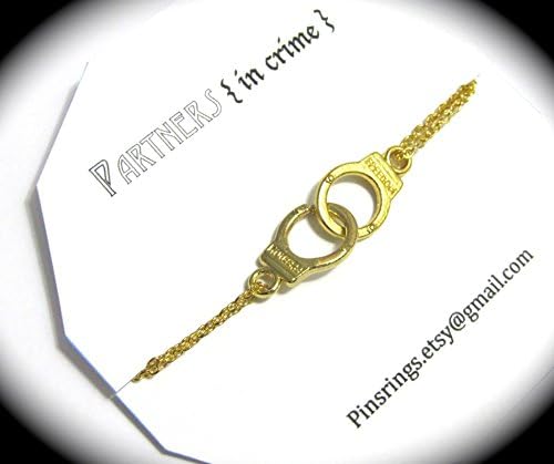 Handcuff Partners in crime Friendship Best Friend Bracelet, Graduation Gift, Birthday Gift, Gift For Friends or Sisters