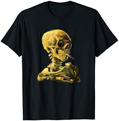 Skull Skeleton Burning Cigarette Smoking Vincent Van Gogh