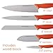 Rachael Ray 6-Piece Japanese Stainless Steel Knife Block Set with Orange Handles