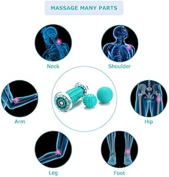 Fansteck Piłka z kolcami i masażer do stóp, zestaw do masażu ...