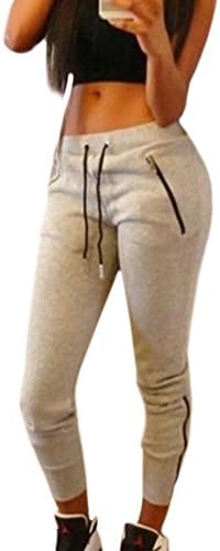 JY Women's Elastic 2 Zipper Pocket Legging Pants