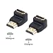 VCE 2-Pack HDMI 90 Degree Male to Female Right Angle Adapter 3D&4K Supported primary