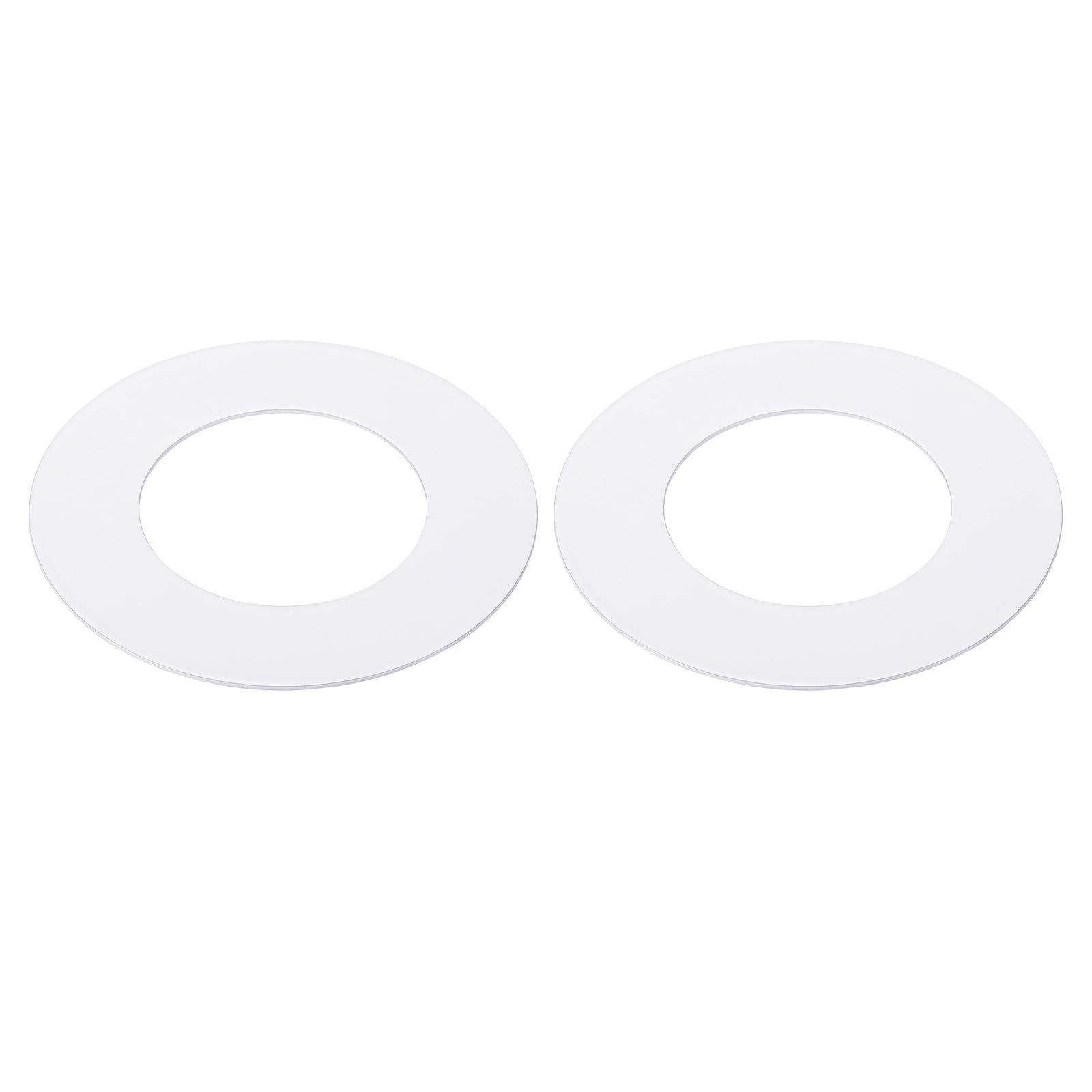 PATIKIL Metal Goof Trim Ring, 2 Pcs 2.8" OD 1.57" ID Circular Ceiling Light Trims Ring Recessed Light Cover Ring for Recessed Can Downlight, White