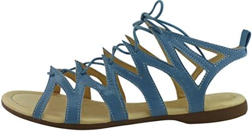 Green Casuals Women's Leather Shoes Sandals, Genuine Leather, ECOMARK Certified Leather, Gladiator Sandal Flat 6653 - 8 M US