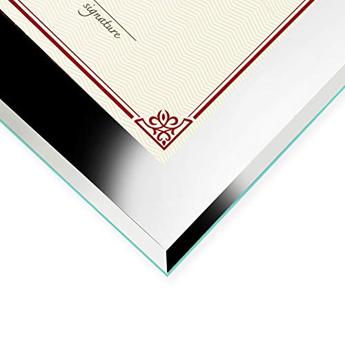 image for Dreamsyard Picture Frames 8.5x11 Mirrored Edge Glass 2pcs Document Cer