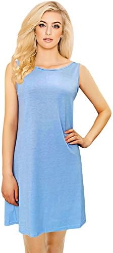 Mobisi Womens Pink Sleeveless Nightgown Backless Pajama Dress Sleep Tees Shirt Sleepwear Lounger