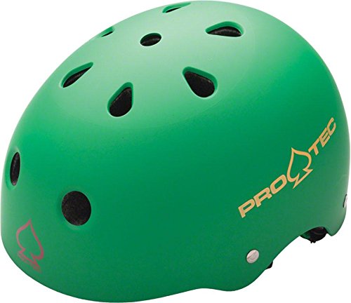 Pro-Tec Classic Certified Skate Helmet, Matte Rasta Green, Large