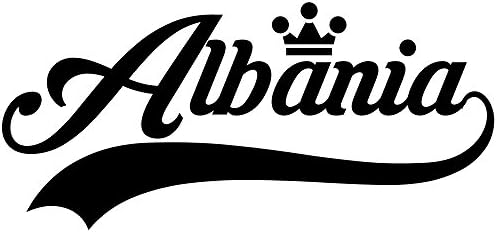 Albania Wall Sticker... 23 inch Longest Dimension Albania Vinyl Wall Art Quote Decor Words Black Color Wall Vinyl Decal Sticker