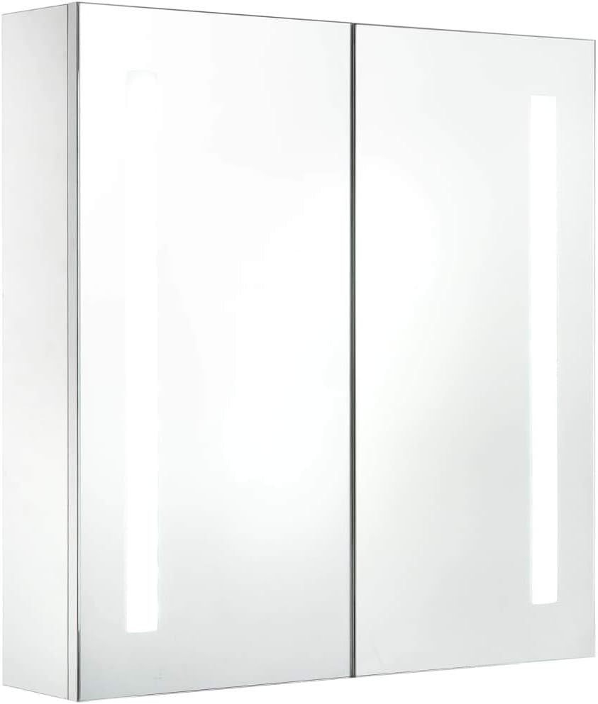 Vidaxl Led Bathroom Mirror Inside Shelves Wall Light Vanity Mirror Wall Cabinet Bathroom Mirror Wall Mounted With Light Medicine Cabinet 62x14x60cm Amazon Co Uk Kitchen Home