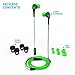 JLab Audio Core Hi-Fi Noise Isolating Earbuds with Mic and Cush Fin Technology, Guaranteed, Guaranteed for Life - Green/Black