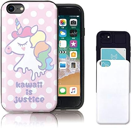 Amazon Iphonexs Max ケース 耐衝撃 Iphone Xs Max スマホケース スライドケース Icカード収納 背面 おしゃれ ゆめかわいい パステル ユニコーン ファンタジー カラフル A 301 Sanmaruichi ケース カバー 通販