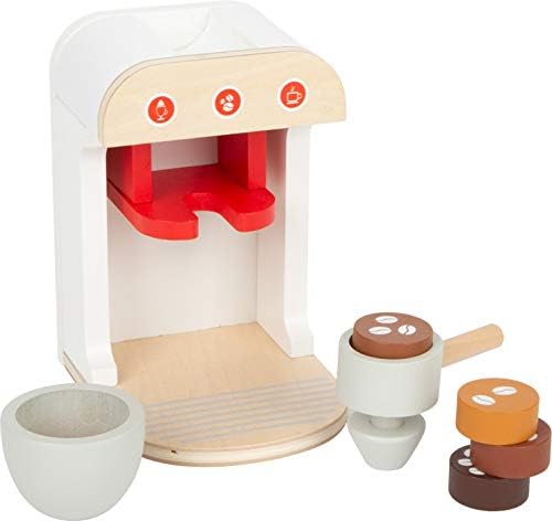 Small Foot 11684 Kitchen Appliances Set, 3-piece wooden play kitchen, for ages 3+ years, White Red - Image 5