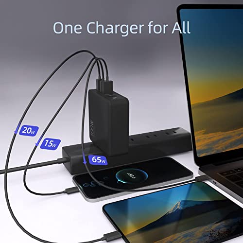 USB C Wall Charger Type C GaN Charger Power Adapter - PD 100W 4 Ports for USB C Laptop Smartphone - Compatible with MacBook Pro Air iPhone iPad Pro Samsung