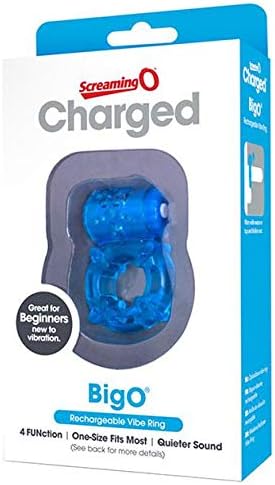 Screaming O Charged The Big O Rechargeable Vibrating Cock Ring, Blue, 84 g - Image 3