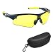 iLumen8 Best Shooting Glasses UV Blacklight Flashlight Yellow Safety Eye Protection See Dog Cat Urine with Amber Black Lights Night Vision Ultraviolet (Yellow, 1 Pair) primary