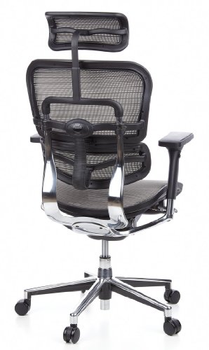 Sedia-Girevole-Ergohuman-Tessuto-Netto-Grigio