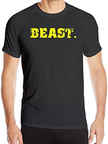 Beast Sparky Golden Letter Men's Sport Casual T-shirt X-Large