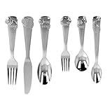 Oneida Wildlife Buddies 6pc Child Flatware Progress Set,Silver