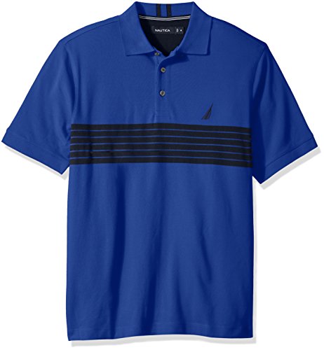 Nautica men s standard short sleeve striped polo shirt,…