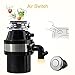 KUPPET Garbage Disposals 1 HP Household Food Waste Garbage Disposal with Power Cord for Home Kitchen-3 Level of Grinding 2600 RPM Super Quiet&Easy to Install -Black