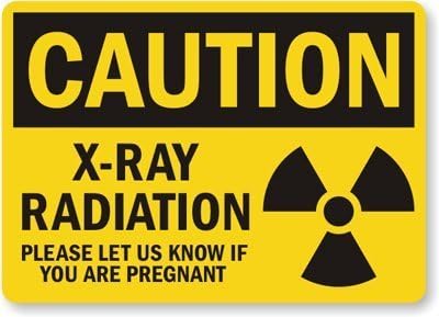 Caution: X-Ray Radiation, Please Let Us, Engineer Grade Reflective Aluminum Sign, 80 mil, 18 High X 12 Wide Inch