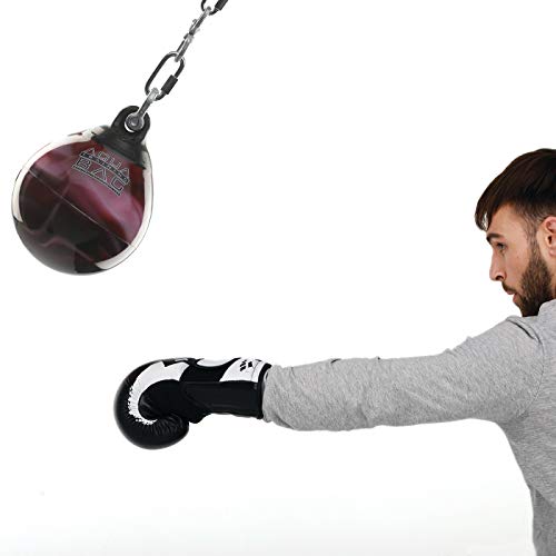 Aqua Training Bag Head Hunter Bag, 9 Inch, 15 Pound Slip Ball Punching Bag Hybrid(Blood Red)