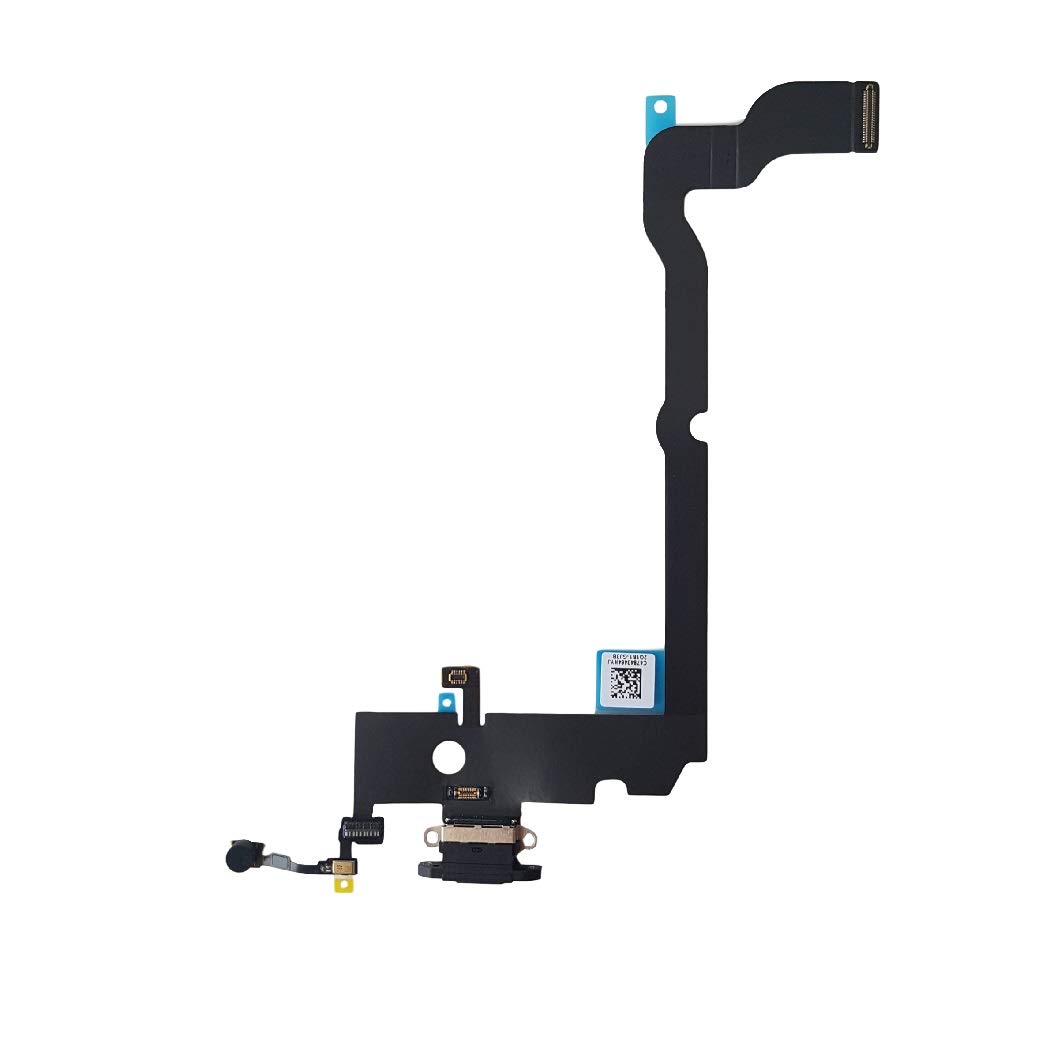 DHLK® Charging Dock connector compatible with iPhone XS Max - Charging Port Flex Cable, Black (A1921, A2101, A2102, A2104)