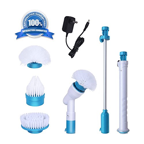 Electric Spin Scrubber Bathtub and tile bathroom scrubbers 3 Head Sets for Multi-Purpose Uses(floor wall bathroom and kitchen)Easy Way to Scrub