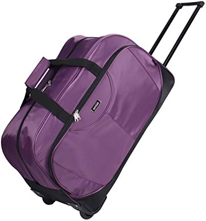 SIYUAN Home Storage Suitcase Duffel Bag with Wheels Travel Rolling Duffel Mens Womens Medium Luggage Trolley Case Purple Suitcase Rolling 21 Inches