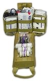Lightning X Spread Eagle Complete Tactical Gunshot & Trauma IFAK Kit w/Laser Cut MOLLE - TAN