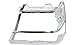 Evan-Fischer EVA18972011325 Headlight Door Single Passenger Side RH Grill Extension Grille headlamp Bezel Molding Moulding trim Chrome With parking light hole