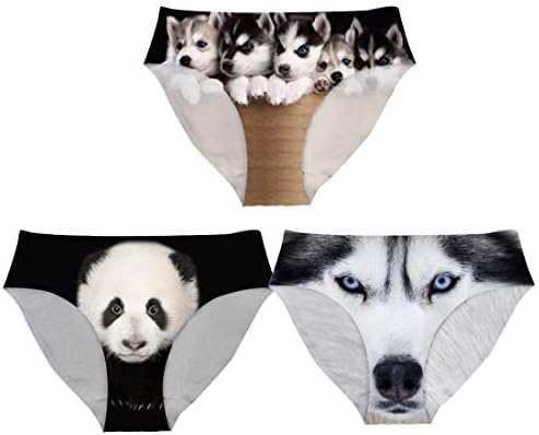 Youngerbaby Seamless Underwear Soft Briefs for Women Low Rise Animal Pattern