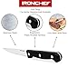 Iron Chef Steak Knives Set 6 Piece Serrated Steak Knife Set 8.5 Inch Full Tang Knife Stainless Steel Blade (6 Pack)