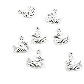 Labriciyon 10 Pcs Antique Silver Tone Jewelry Making Charms Pendant Findings Craft Supplies Bulk Lots Arts J3XD3 Duck Quack Beading & Jewelry Making