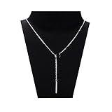 Zealmer 1Pc Women Metal Ring Stick Pendant Charming Chain Statement Necklace