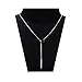 Zealmer 1Pc Women Metal Ring Stick Pendant Charming Chain Statement Necklace