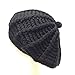 ANGELA & WILLIAM Women Ladies Baggy Beret Chunky Knit Knitted Braided Beanie Hat Ski Cap Black