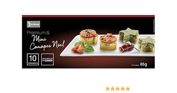 La Sirena Mini Canapés Noel Premium, 65g (Congelado) : Amazon ...