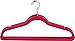 Utopia Home Premium Velvet Hangers Non-Slip Grey - Felt Hangers - Heavy Duty - Velvet Suit Clothes Hangers with Tie Bar (Pink, 50)
