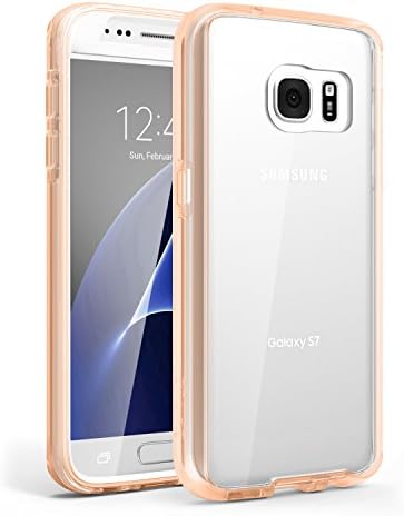 For Galaxy S7 [Built-In HD Clear Screen Protector] For Samsung Full-body Cover Clear PC Back Dual Layer + Impact Resistant Bumper Zarus Protection Hybrid (Rose Crystal)