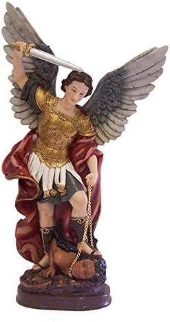 17" St Michael the Archangel Statue San Miguel Arcangel Figure Saint Santo