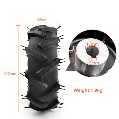 L-faster 24V 500W Double Drive Wheel Kit for Agricultural Equipment, Horticulturist, Hand Cart, 10" Tyre,