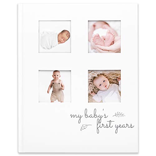 Baby Memory Book First 5 Years Journal – Modern Minimalist Hardcover 66 Pages First Year Milestone Newborn Journal for…